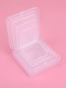 2 Hộp Đựng Văn Phòng Phẩm Mini Trong Suốt, Giá Để Bàn Đa Năng Đơn Giản Cho Văn Phòng, Trường Học, Sinh Viên - trắng - Xem 2