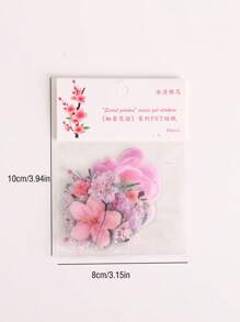 40入組花朵圖案貼紙 - 彩色 - 查看 5