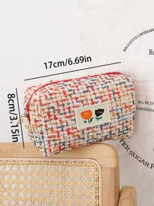 1pc Flower Design Pencil Case - Multicolor - View 5