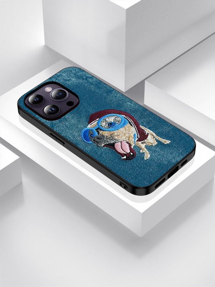 Dog Embroidered Phone Case