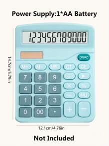 1入組素色計算器 - 藍色 - 查看 6