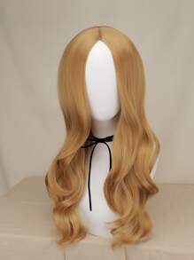 Brown Wavy 20 inch Medium Length Female Cosplay Wig Synthetic Heat Resistant Fiber Hair School Halloween Christmas Costume Accessories & 1pc Wig Cap - Brown - View 4