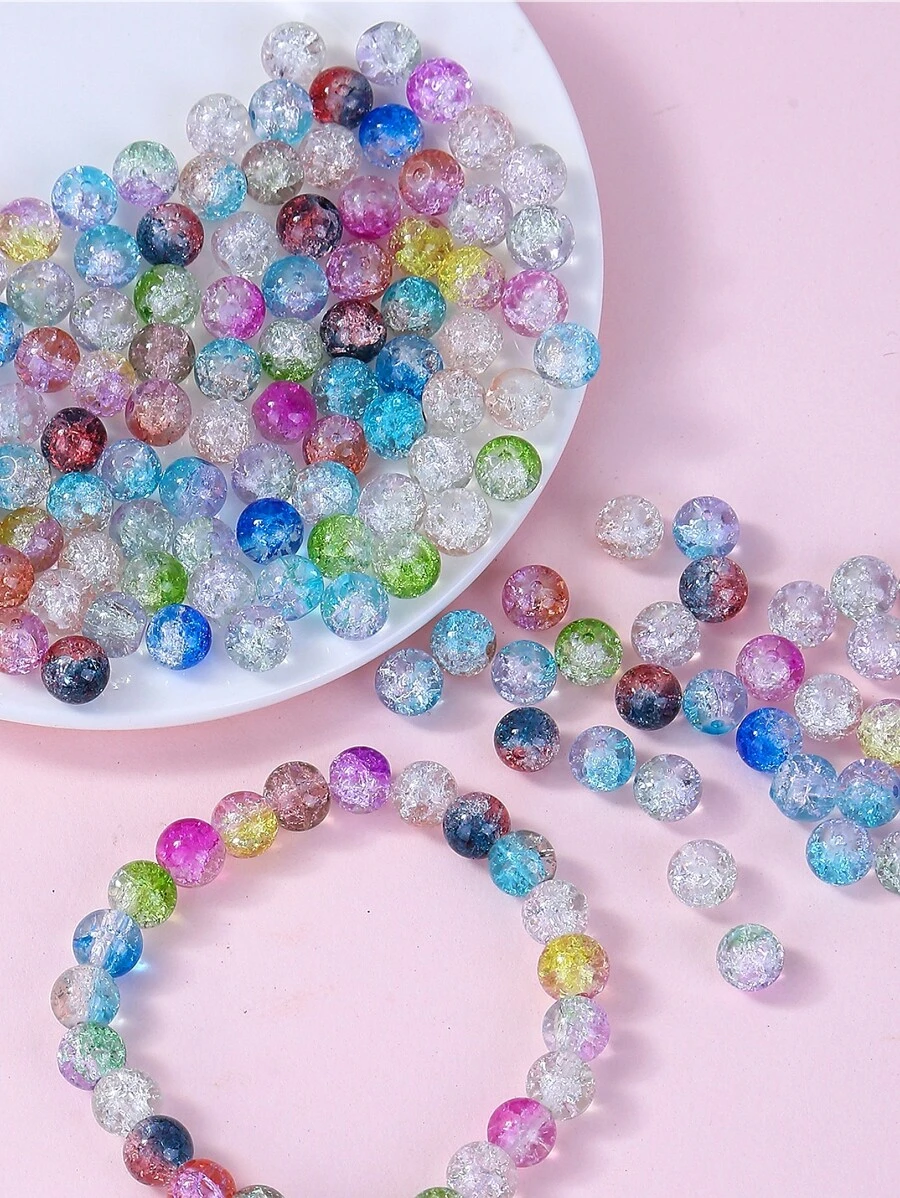 80pcs 8mm Bead DIY Jewelry Accessory - Multicolor - View 1