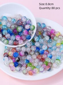 80pcs 8mm Bead DIY Jewelry Accessory - Multicolor - View 3