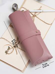 1 cái túi bút chì PU ngẫu nhiên - Nhiều màu - Xem 4