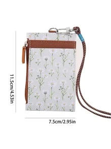 1pc In hoa ngẫu nhiên Bìa thẻ ID - Nhiều màu - Xem 2