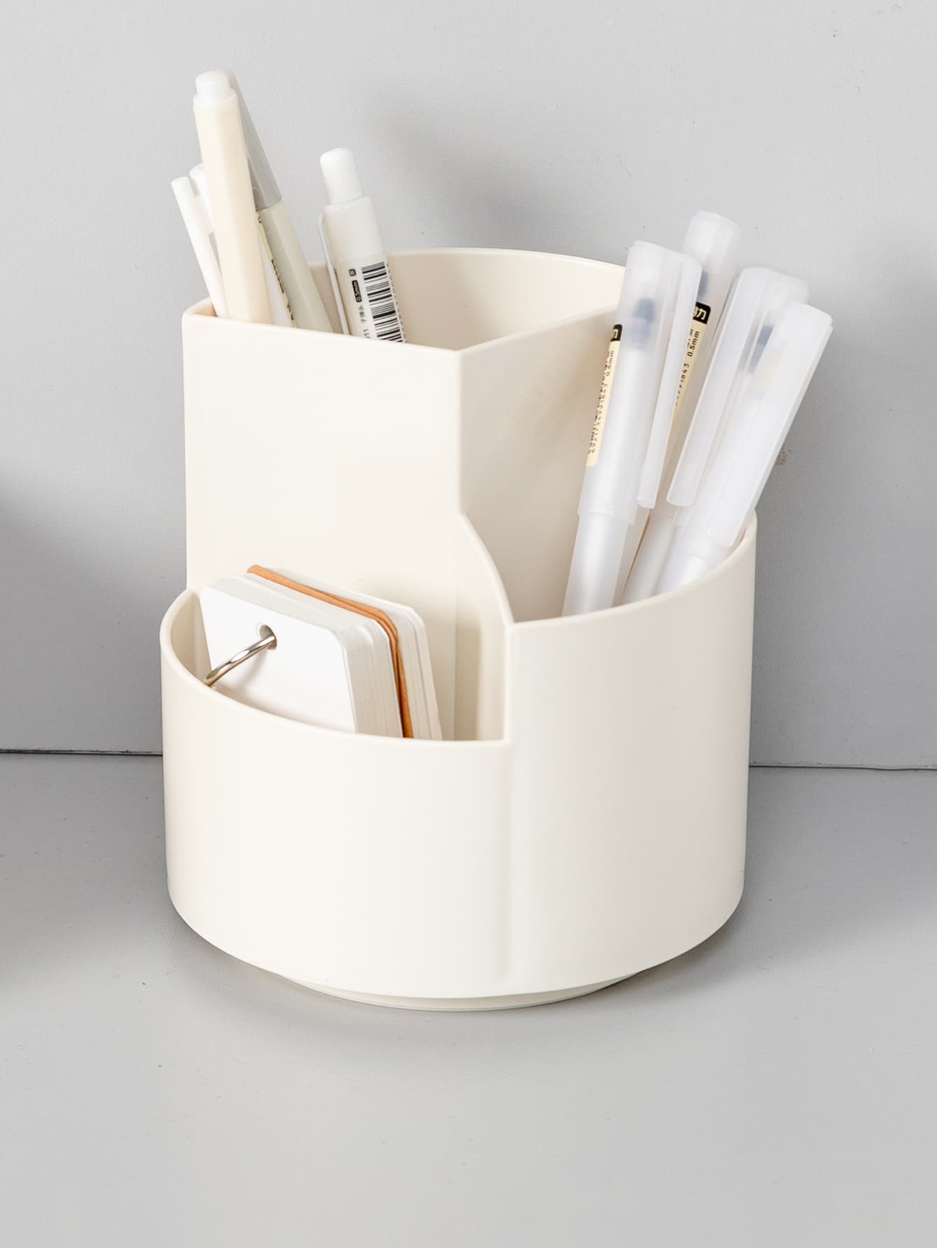 1pc Rotary Pen Holder - White - View 1