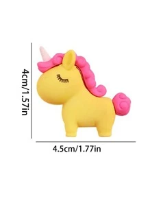 1pc Unicorn Design Random Eraser - Multicolor - View 2