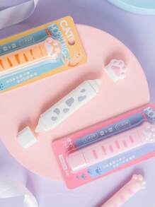 1入組2合1爪子設計隨機修正帶