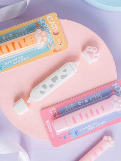 1入組2合1爪子設計隨機修正帶