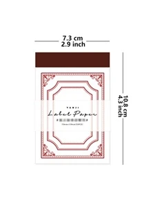 50 tờ/sổ viền trang trí xé rời cổ điển, chất liệu giấy nhẹ, giao hàng ngẫu nhiên - Nhiều màu - Xem 8