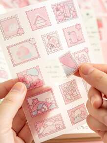 5入組卡通圖案隨機貼紙