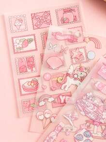 5入組卡通圖案隨機貼紙