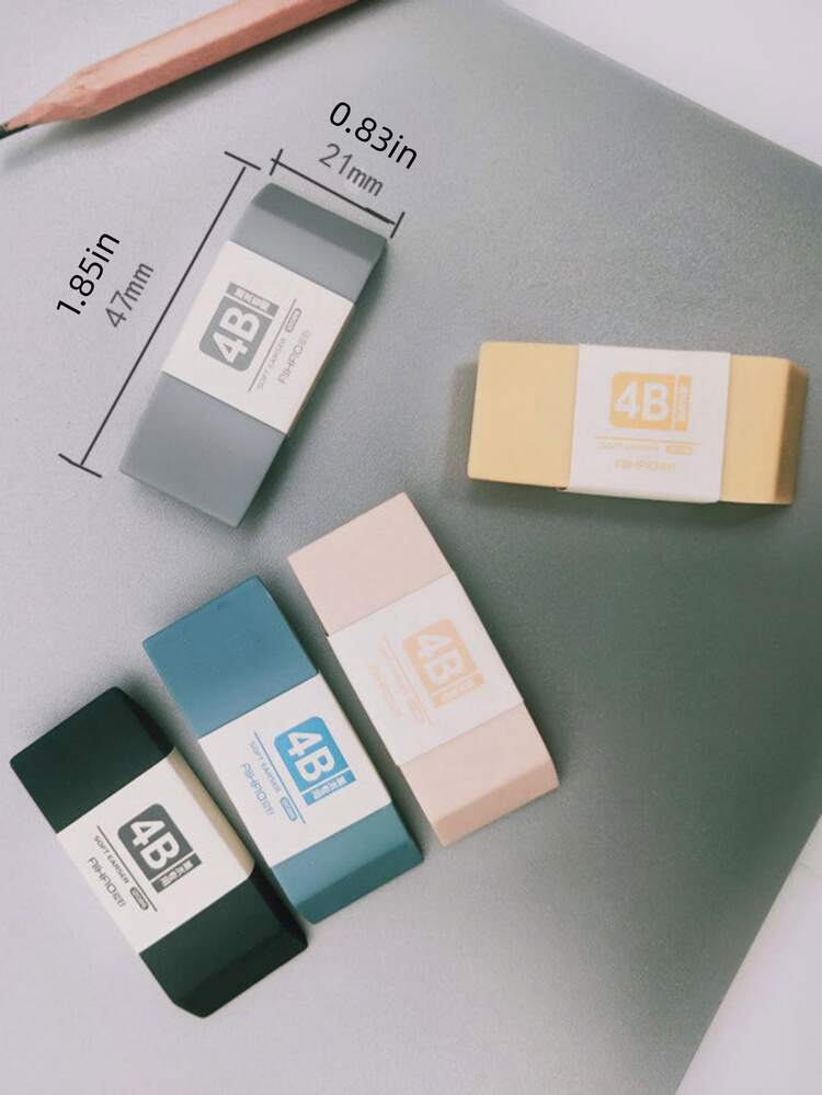 1入組極簡風格隨機橡皮 - 彩色 - 查看 2
