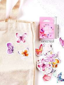 45入組蝴蝶樣式貼紙 - 彩色 - 查看 4