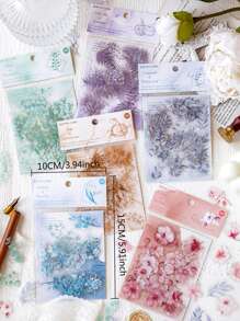 40 hojas Pegatina con patrón de flor al azar - Multicolor - Ver 6