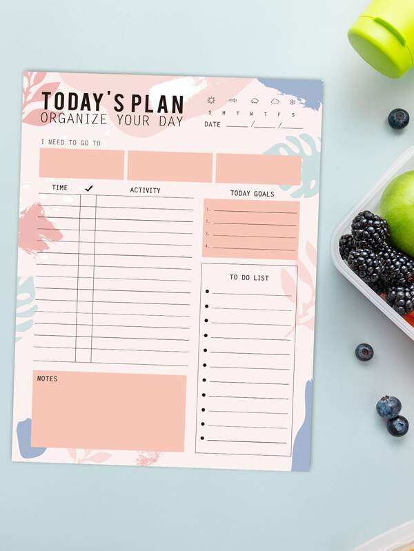 1pc spiral daily planner shein usa