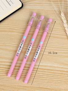 4pcs Chinese Character Pattern Random Gel Pen - Multicolor - View 2