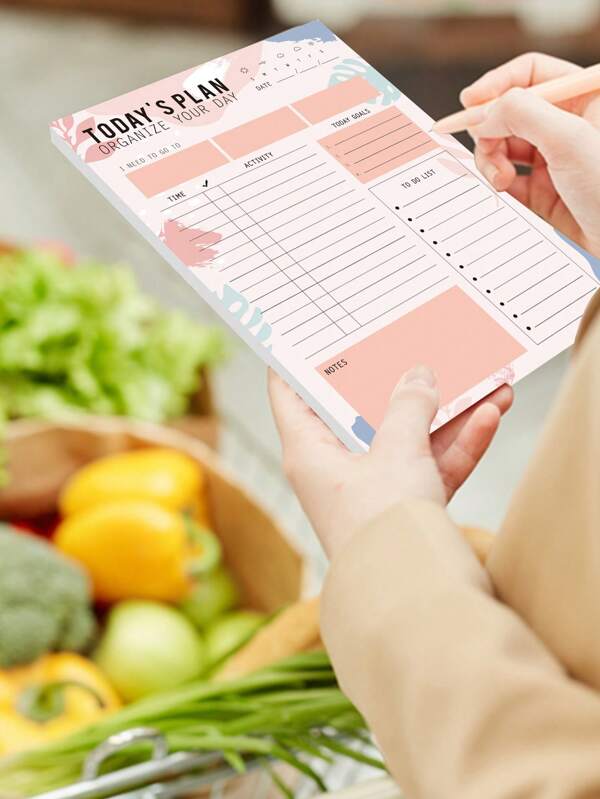 1pc spiral daily planner shein usa