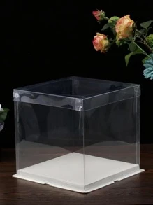 1套透明禮品現代禮品包裝盒適合派對