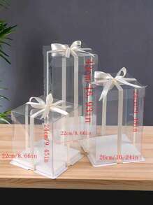 1套透明禮品現代禮品包裝盒適合派對