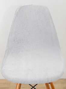 1pc Solid Dining Chair Slipcover, Modern Polyester Stretchy Dining Chair Cover For Home, All Season - Dark Green - View 3