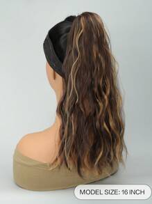 Extensión del pelo medio rizado coleta sintético - Color Piano - Ver 2