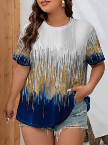 SHEIN LUNE Camiseta con estampado de dibujo - Multicolor - Ver 1