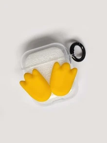 Funda transparente compatible con Airpods con pies - Amarillo - Ver 3