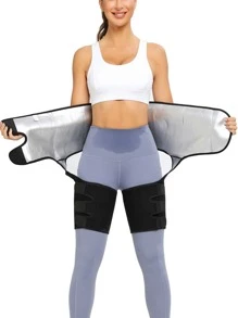 1pc PU Sports Waist Belt Shapewear Waist Trainer Corset - Black - View 3