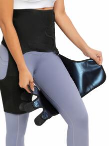 1pc PU Sports Waist Belt Shapewear Waist Trainer Corset - Blue - View 4