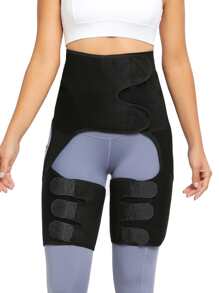 1pc PU Sports Waist Belt Shapewear Waist Trainer Corset - Blue - View 6