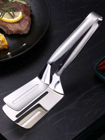 1入組不銹鋼食物鉗廚房用極簡主義燒烤食物鉗
