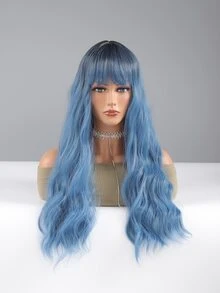 Lång Kroppsvåg syntetisk peruk med lugg - Multifärgad - Visa 1