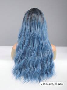 Lång Kroppsvåg syntetisk peruk med lugg - Multifärgad - Visa 2