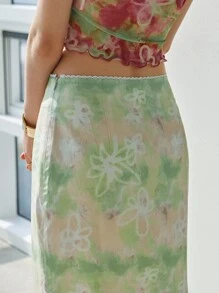 SHEIN 紮染魚尾短裙