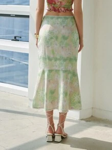 SHEIN 紮染魚尾短裙