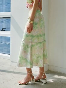 SHEIN 紮染魚尾短裙