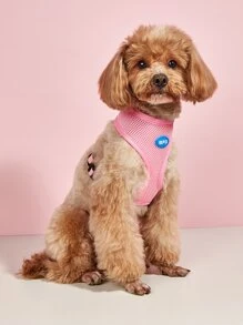 1pc Mesh Pet Harness For Cat And Dog For Outdoor - Pink - View 1