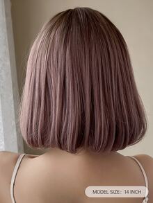 HAIRCUBE 14 Inch Tóc Giả Xoăn Ngắn Tổng Hợp, Tóc Giả Màu Hồng Nhạt Có Bangs, Fluffy Micro-roll Inner Buckle Wig - Nhiều màu - Xem 6