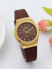 Đồng hồ thạch anh con trỏ tròn - Cà phê nâu - Xem 5