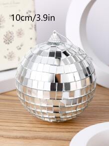 1pc Glass Ball Decoration, Modern Ball Ornament For Party - Silver - View 4