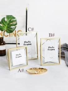 1pc Metal Geometric Photo Frame