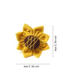 4 vòng khăn ăn trang trí hoa hướng dương - Màu vàng - Xem 3
