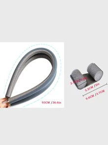 1 Dải niêm phong đáy cửa linh hoạt, Chặn bảo vệ cửa, Chặn cửa - Xám - Xem 2