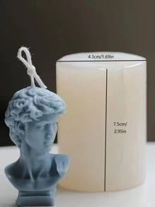 1pc David Statue Candle Silicone Mold - White - View 2