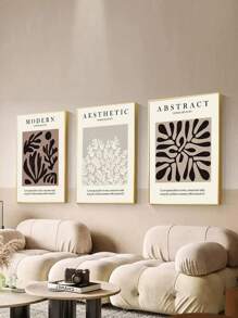 3 Pieces, Abstract Graphic Pattern Posters, Canvas Paintings For Home Art Decoration In Living Rooms And Bedrooms Wall Arts, Frameless - Multicolor - View 2