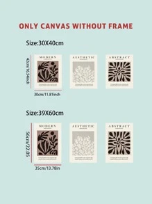 3 Pieces, Abstract Graphic Pattern Posters, Canvas Paintings For Home Art Decoration In Living Rooms And Bedrooms Wall Arts, Frameless - Multicolor - View 3