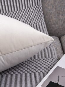 Miater 1入組素色靠墊套不附帶墊芯 - 米色 - 查看 3