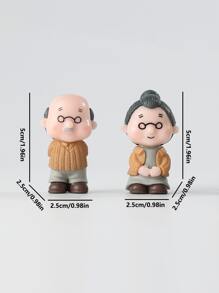 2 件/1 套情侣装饰品，可爱艺术装饰，适合家居装饰，最佳礼物 - 彩色 - 查看 3